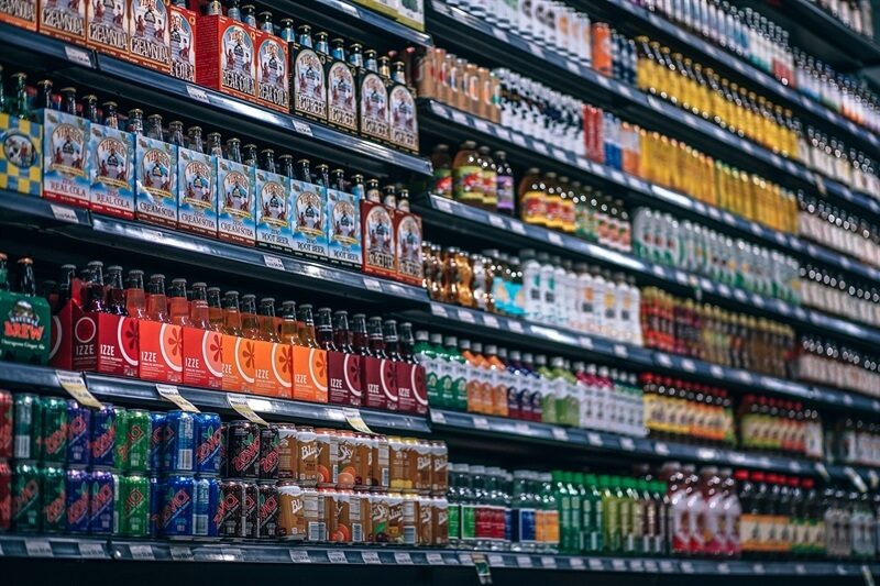 Envases en un supermercado